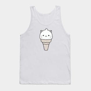 Cute cartoon ice cream cone kitten Tank Top